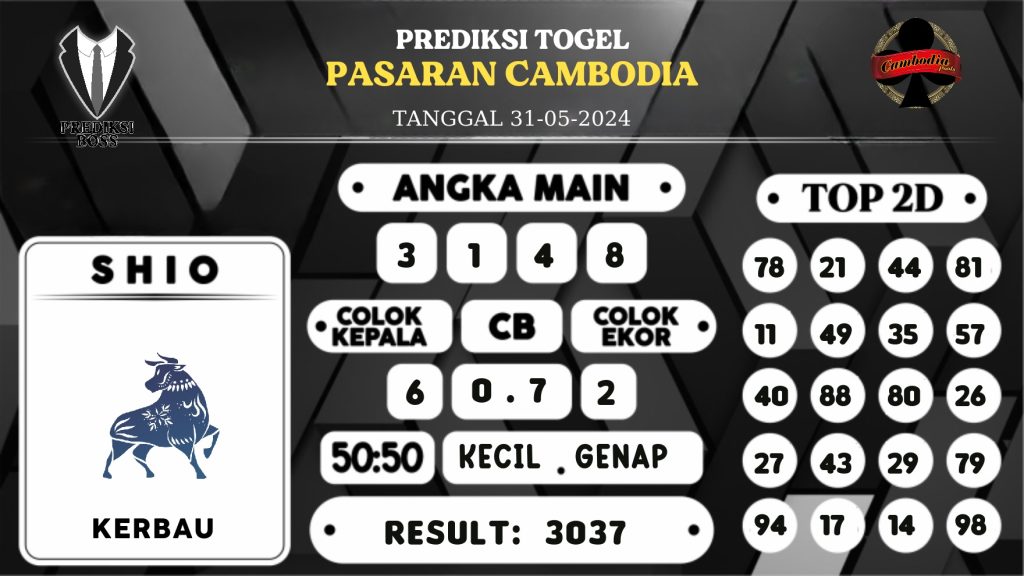 https://prediksibossbenk.com/prediksi-boss-togel-cambodia-jumat-31-mei-2024/