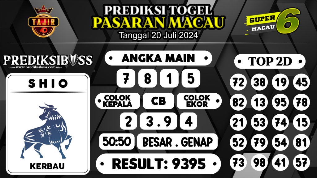 https://prediksibossbenk.com/prediksi-boss-togel-macau-sabtu-20-juli-2024/