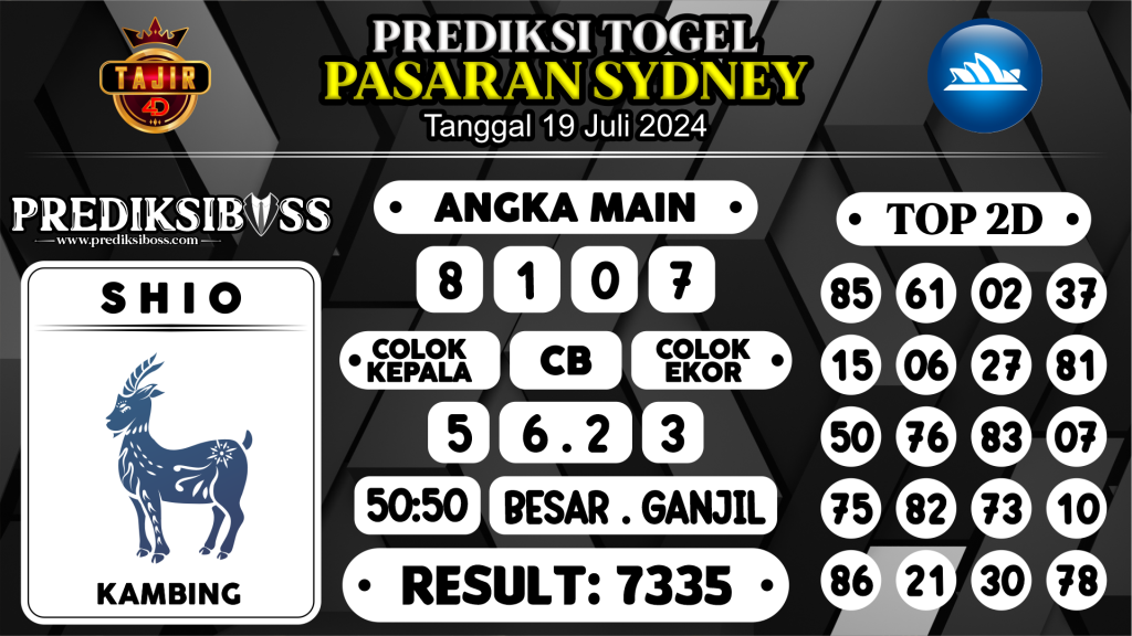 https://prediksibossbenk.com/prediksi-boss-togel-sidney-jumat-19-juli-2024/